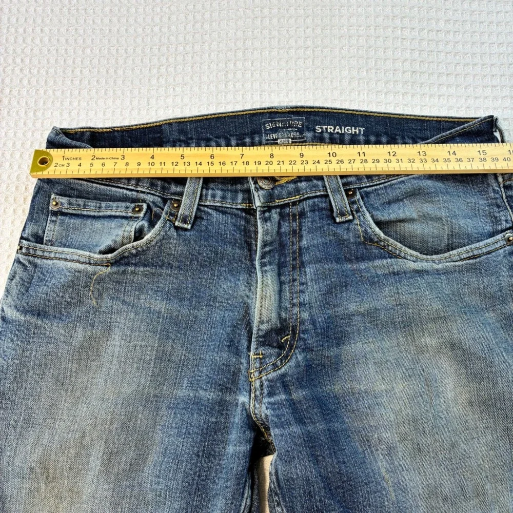 Signature by Levi Strauss Gold Label Mens Straight Leg Jeans Blue W32 L30 94601